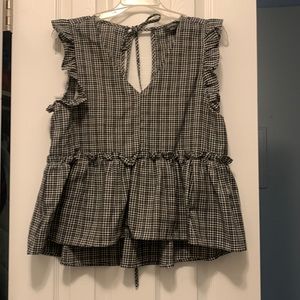 Black & White Sleeveless Top